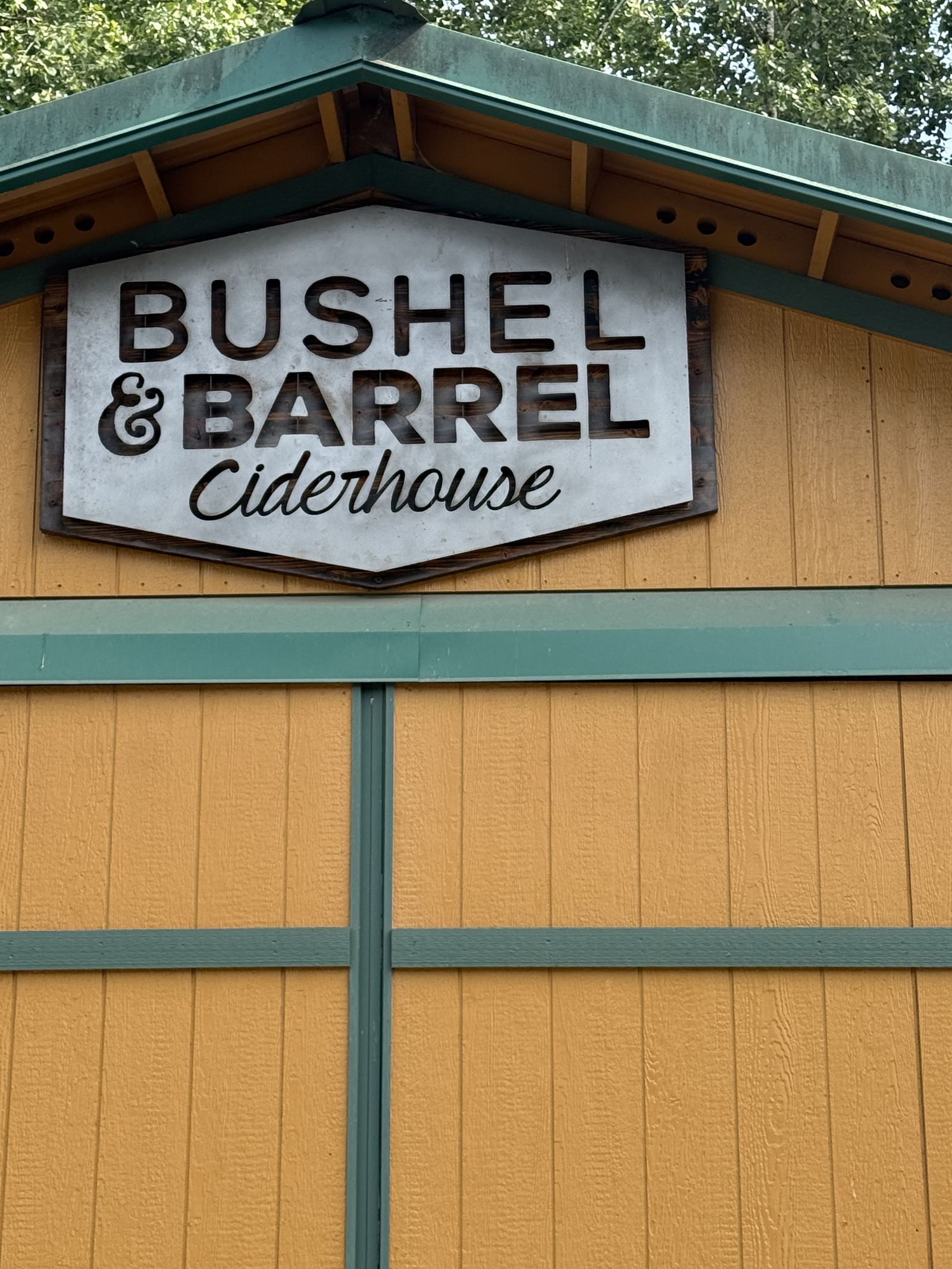 Bushel & Barrel Ciderhouse sign