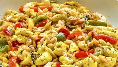 Rasta pasta with peppers