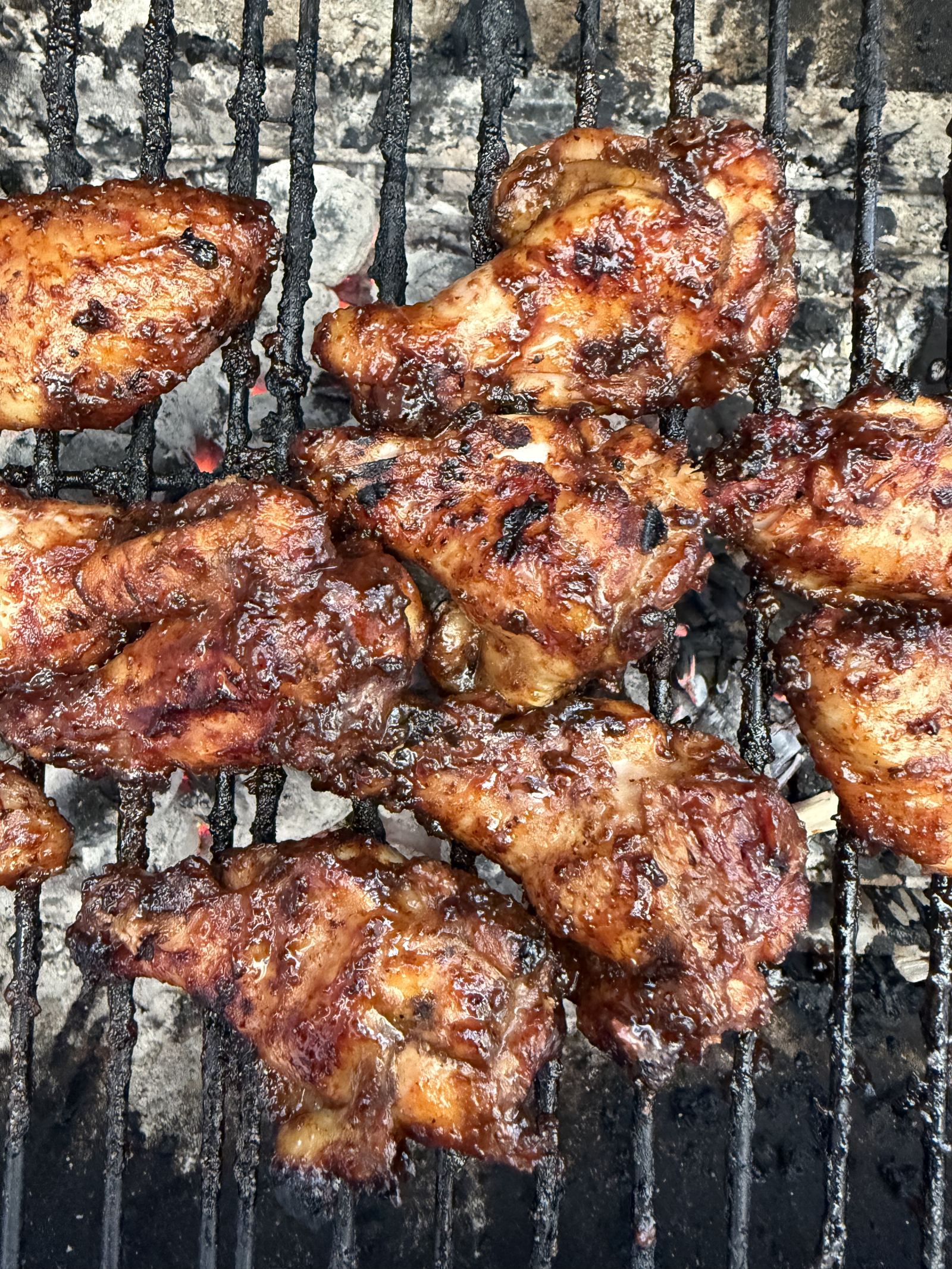 Jerk chicken on the grill
