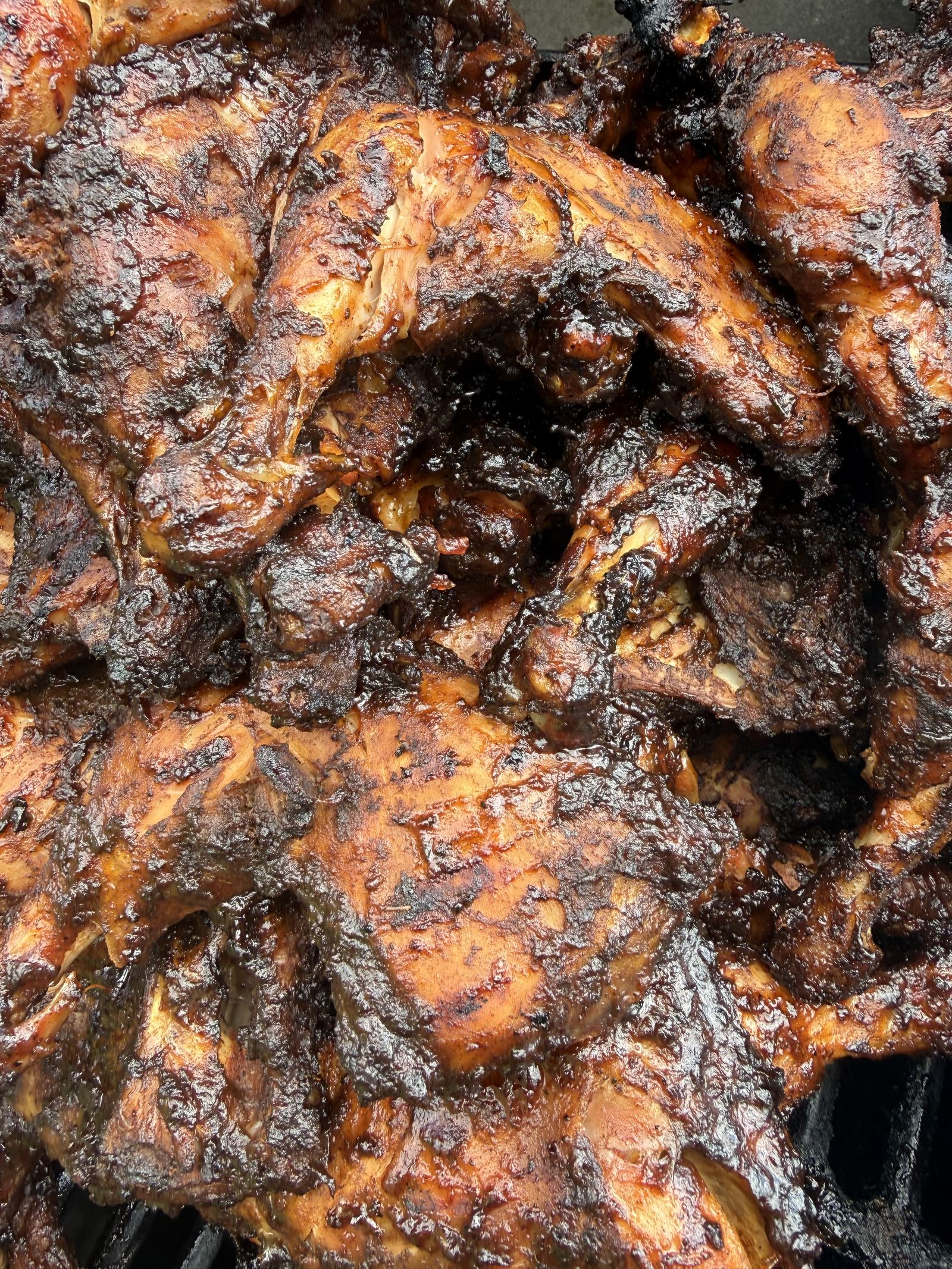 Charred jerk chicken